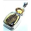 Image 1 : Coated Drusy & Citrine Pendant