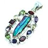 Image 1 : Biwa Pearl & Mixed Stones Pendant