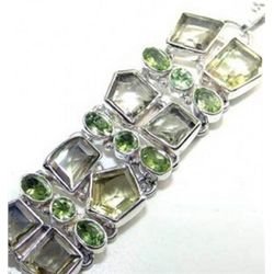 Peridot and Lemon Quartz Bracelet