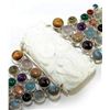 Image 1 : Carved Stone and Mix Cabochons Bracelet