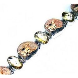 Carved Stone and Citrine Bracelet