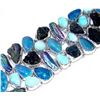 Image 1 : Fire Opal, Moldavite and Larimar Bracelet