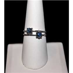 18K GOLD RING WITH SAPPHIRE AND DIAMOND