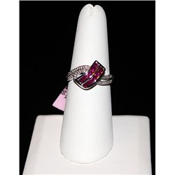 14K GOLD RING WITH RUBY AND DIAMOND