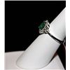 Image 2 : 14K GOLD DIAMOND AND EMERALD RING