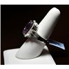 Image 2 : AMETHYST AND WHITE SAPPHIRE SILVER RING
