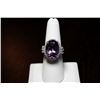 Image 5 : AMETHYST AND WHITE SAPPHIRE SILVER RING