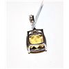 Image 2 : SILVER PENDENT WITH CITRINE AND WHITE SAPPHIRE