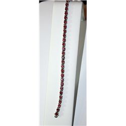 SILVER AND TOURMALINE BRACELET