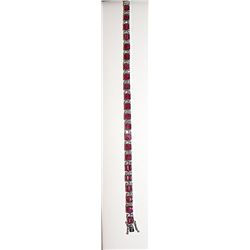 SILVER BRACELET WITH RUBY, SAPPHIRE AND PERIDOT