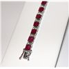 Image 2 : SILVER BRACELET WITH RUBY, SAPPHIRE AND PERIDOT