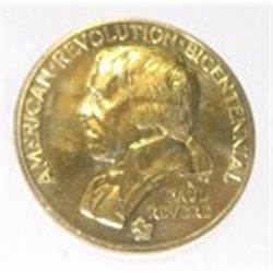 AMERICAN REVOLUTION BICENTENNIAL *PAUL REVERE* LEXINGTON CONCORD COIN *RARE MINT CONDITION*!!