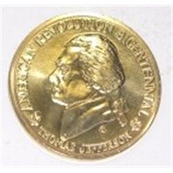 AMERICAN REVOLUTION BICENTENNIAL *THOMAS JEFFERSON* DECLARATION OF INDEPENDENCE COIN *RARE MINT COND