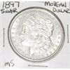 Image 1 : 1897 MORGAN SILVER DOLLAR *RARE MS GRADE - PLEASE LOOK AT PICTURE TO DETERMINE GRADE*!!