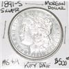 Image 1 : 1891-S MORGAN SILVER DOLLAR RED BOOK VALUE IS $500.00 *RARE KEY DATE MS-64 HIGH GRADE*!!