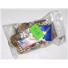 Image 1 : BAG OF COLLECTOR PINS *10 TOTAL* INCLUDING 4 U.S. FLAGS/2 1986 LEADVILLE MINING COLORADO/1984 LIONS 