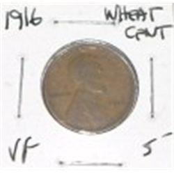 1916 LINCOLN WHEAT CENT RED BOOK VALUE IS $5.00 *RARE EARLY PENNY VERY FINE GRADE*!!