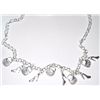 Image 3 : SILVER HEAVY CHARM CHAIN TOTAL WEIGHT IS 1.01ozs *STAMPED 925* WITH PURSE & SHOE CHARMS!!