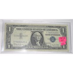1957 SERIES B $1 SILVER CERTIFICATE BILL SERIAL # T79053426A *RARE EXTRA FINE GRADE*!!