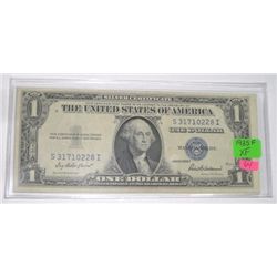1935 SERIES F $1 SILVER CERTIFICATE BILL SERIAL # S31710228I *RARE EXTRA FINE GRADE*!!