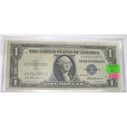 1935 SERIES F $1 SILVER CERTIFICATE BILL SERIAL # Y47047257I *RARE EXTRA FINE GRADE*!!