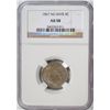 Image 1 : 1867 NO RAYS SHIELD NICKEL NGC AU-58