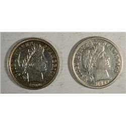 1899-1900  Barber dime XF/AU  est $55-$60