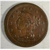 Image 1 : 1852 large penny XF/AU near perfect color and planchet  est  $70-$75