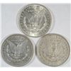 Image 2 : ( 3 ) THREE NICE CIRCULATED MORGAN SILVER DOLLARS