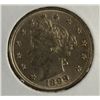 Image 1 : 1899 LIBERTY V NICKEL AU/BU