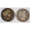 Image 1 : 1899S and 1901O  Barber dime  Fine  est  $55-$60