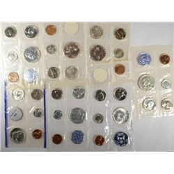 1956-2 57-60-62-65 silver half BU-59 P 1/2 mint set