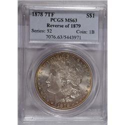 1878 7F rev 79  Morgan $  PCGS63 est $190-$200