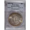 Image 1 : 1878 7F rev 79  Morgan $  PCGS63 est $190-$200