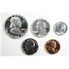 Image 1 : 1953 PROOF SET, ONE CENT-NICKEL-DIME-QUARTER-HALF DOLLAR, ALL CHOICE+