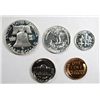 Image 2 : 1953 PROOF SET, ONE CENT-NICKEL-DIME-QUARTER-HALF DOLLAR, ALL CHOICE+