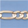 Image 2 : Genuine 16" 14k  Gold-Yellow 8.8mm Figaro Chain 43.2g
