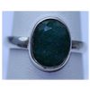 Image 1 : 17.30 CTW EMERALD  RING .925 STERLING SILVER
