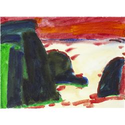 William Crozier - GOOSEWING AT SUNSET, 1990