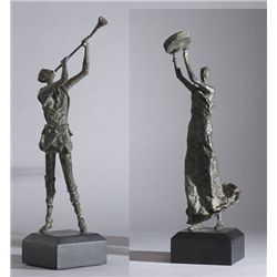 Rowan Gillespie - THE HERALD and LIMERICK LADY, 1994 (A PAIR)