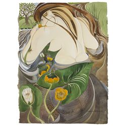 Pauline Bewick - WOMAN AND WATERLILIES, 1996