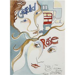 Pauline Bewick - GERARD & ROSE - A MAEVE BINCHY ILLUSTRATION FOR A SHORT STORY