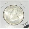 Image 2 : 1948 1ST YEAR FRANKLIN SILVER HALF DOLLAR RED BOOK VALUE IS $60.00 *RARE MS-64 HIGH GRADE*!!