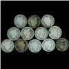 Image 1 : 1907D/O/S Barber 10c Circulated 12pcs (COI-012487)