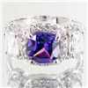 Image 1 : 28.75twc Lab Diamond White Gold Vermeil/925 Ring (JEW-003951)
