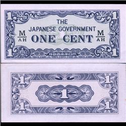 1942 WW2 Japan Occ. Philippines 1c Crisp Unc. Note (CUR-007140)