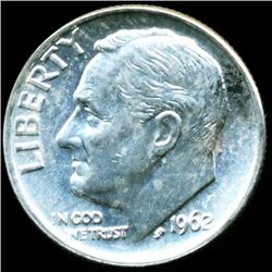 1962 FDR Silver 10c MS64/65 Full Bands (COI-011743)
