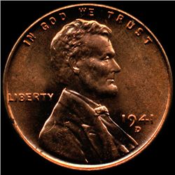 1941D Lincoln 1c MS66 RB (COI-010265)