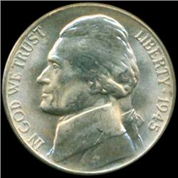 1945D Jefferson 5c MS65/66 (COI-012766)