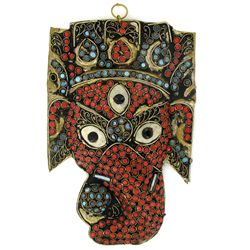 Vintage Tibet Elephant Ritual Mask (ANT-002027)